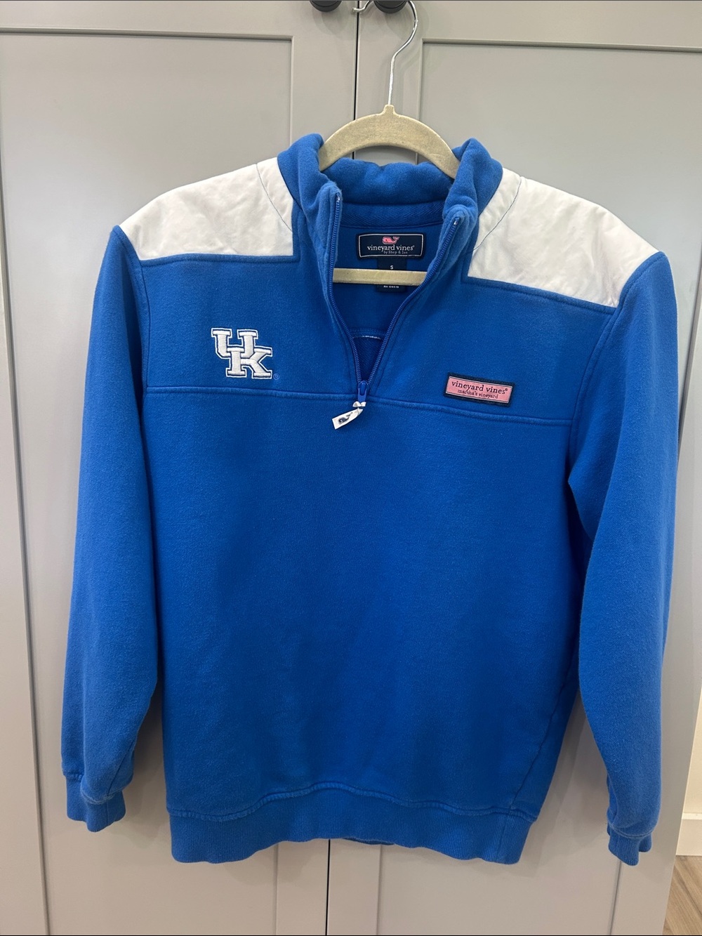 Vineyard Vines UK Kentucky Wildcats Shep Shirt Quarter Zip Blue Size S